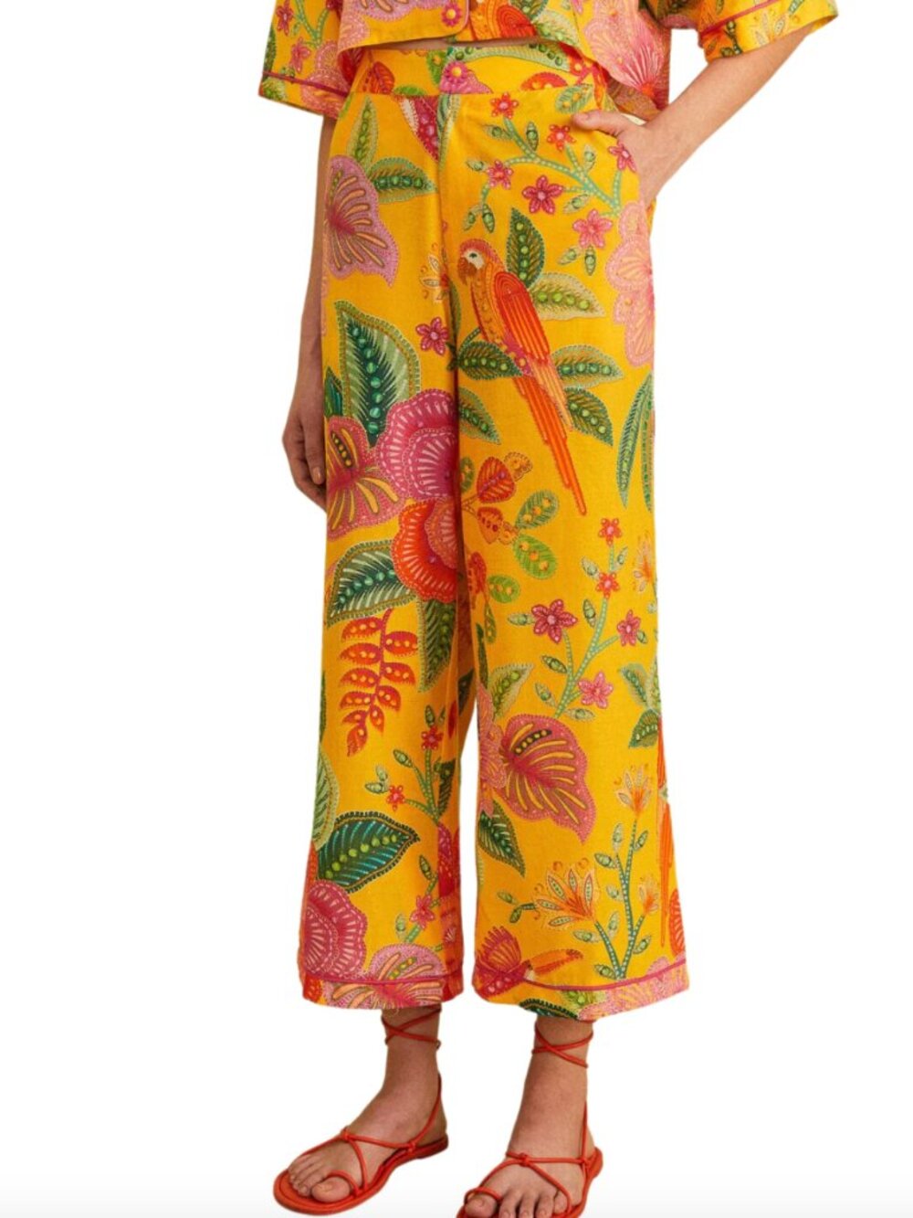 FARM RIO Colorful Macaw Bloom Pants Size Extra Small XS